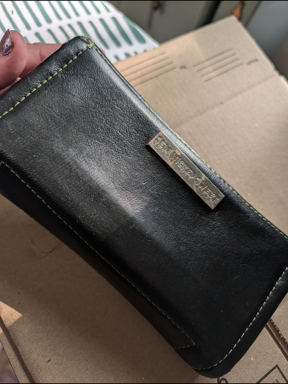 😍Sew Wicked Sweet Handmade Leather Beetlejuice Wallet. - Picture 2 of 16